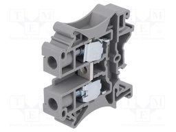 Splice terminal: rail; 0.2÷10mm2; ways: 1; terminals: 2; grey; 800V