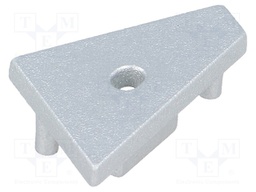 Cap for LED profiles; silver; ABS; Application: CORNER10