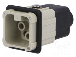 Connector: HDC; male; HD.7; PIN: 8; 7+PE; size 1; w/o contacts; 10A