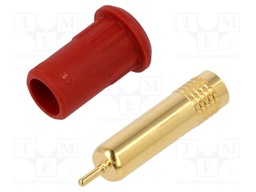 Laboratory connector: 4mm banana; socket; 30VAC; 60VDC; 25A; red