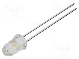 LED; white cold; 5mm; 120000mcd; 8°; Front: convex; 2.7VDC; bullet