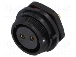 Socket; female; SP21; PIN: 2; IP68; soldering; 500V; 4mm2; 30A