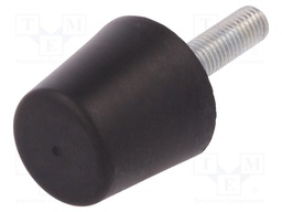Vibroisolation foot; Ų:38mm; Shore hardness:70±5; 1432N; 164N/mm