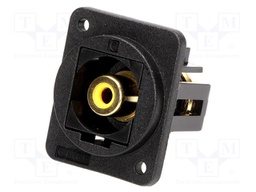 Coupler; RCA socket,both sides; Case: XLR standard; 19x24mm