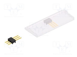 Connector: pin strips; pin header; male; PIN: 3; 2.54mm; SMT; 1x3