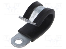 Fixing clamp; ØBundle : 6mm; W: 20mm; steel; Cover material: EPDM