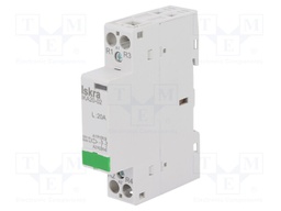 Contactor: 2-pole installation; NC x2; 230VAC; 20A; DIN; IKA