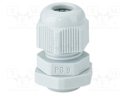 Cable gland; PG9; IP65; polyamide; light grey