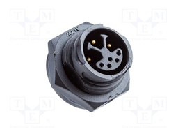 Socket; Connector: circular; size C; male/female; PIN: 8(6+2); IP67