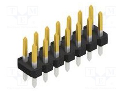 Connector: pin strips; pin header; male; PIN: 14; 2.54mm; THT; 2x7