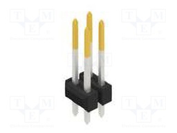 Connector: pin strips; pin header; male; PIN: 4; 2.54mm; THT; 2x2