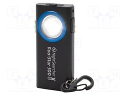 IP54; 500lm; W: 27.5mm; L: 60mm; H: 15mm; Torch: LED keyring; 8h
