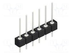 Connector: pin strips; pin header; male; PIN: 6; 2.54mm; THT; 1x6