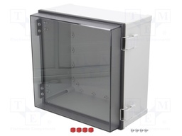 Enclosure: wall mounting; X: 300mm; Y: 300mm; Z: 180mm; CAB; grey