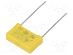 Capacitor: polypropylene; X2,suppression capacitor; 10nF; 15mm