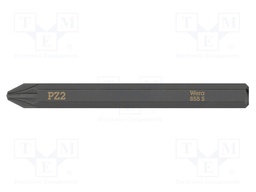 Screwdriver bit; Pozidriv®; PZ2; Overall len: 70mm; Mounting: 1/4"