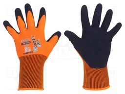 Protective gloves; Size: 8,M; orange; polyester; Comfort