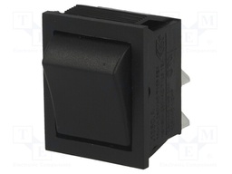 ROCKER; DPST; Pos: 2; OFF-ON; 16A/250VAC; black; none; Body: black