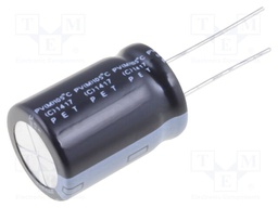 Capacitor: electrolytic; THT; 47uF; 450VDC; Ø18x25mm; Pitch: 7.5mm