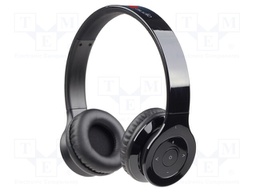 Bluetooth headphones with microphone; black; USB micro; 32Ω