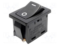 ROCKER SWITCH, SPST, 15A, 125VAC, BLACK