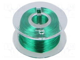 Silver plated copper wires; 0.1mm; green; Cu,silver plated; 100m