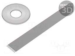 Wire: ribbon; 1.27mm; stranded; Cu; 10x28AWG; unshielded; PVC; grey