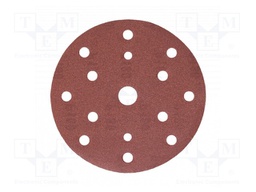 Sanding plate; Granularity: 180; Mounting: bur; with holes; Ø150mm