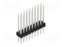 Connector: pin strips; pin header; male; PIN: 18; 2.54mm; THT; 2x9