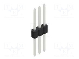 Connector: pin strips; pin header; male; PIN: 3; 1.27mm; THT; 1x3