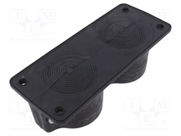Multigate grommet; black; Holes no: 2; -40÷90°C; UL94V-0; 8÷67mm