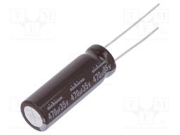 Capacitor: electrolytic; low impedance; THT; 470uF; 35VDC; ±20%