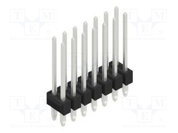 Connector: pin strips; pin header; male; PIN: 14; 2.54mm; THT; 2x7