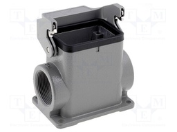 Enclosure: for rectangular connectors; Han; size 6B; with latch