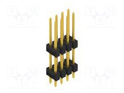 Connector: pin strips; pin header; male; PIN: 8; 2.54mm; THT; 2x4