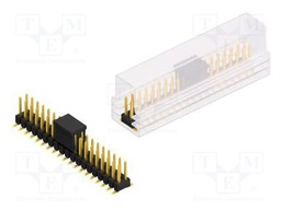 Connector: pin strips; pin header; male; PIN: 38; 2.54mm; SMT; 2x19