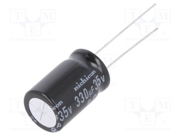 Capacitor: electrolytic; bipolar; THT; 330uF; 35VDC; Ø10x12.5mm