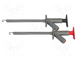 Clip-on probe; hook type; 10A; black,red; 4mm; Overall len: 150mm