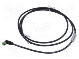 Cable: for sensors/automation; M8; PIN: 3; angled; 1.5m; plug; 60VDC