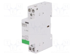 Contactor: 2-pole installation; NC + NO; 230VAC; 20A; DIN; IKA