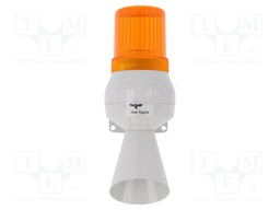 Signaller: lighting-sound; 230÷240VAC; bulb BA15D; orange; IP43
