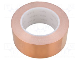Tape: electrically conductive; W: 50mm; L: 33m; Thk: 0.066mm; copper