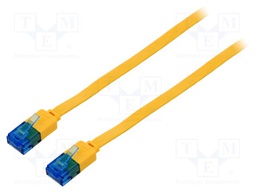Patch cord; U/UTP; 6a; stranded; Cu; PVC; yellow; Len: 2m; 32AWG