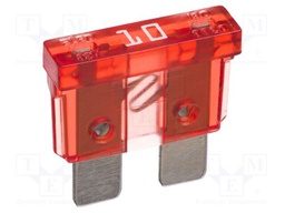 Fuse: fuse; 10A; 32VDC; automotive; 19.2mm; 19.2x5.2x19.2mm