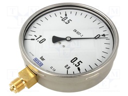 Manometer; -1÷6bar; Class: 1; 160mm; 80°C; IP54; stainless steel
