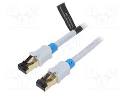 Patch cord; S/FTP; 6; OFC; PVC; grey; 15m; RJ45 plug,both sides