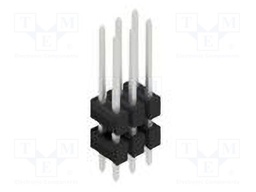 Connector: pin strips; pin header; male; PIN: 6; 2.54mm; THT; 2x3