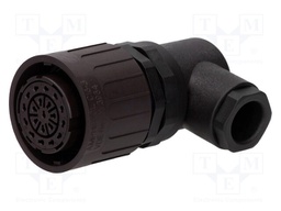 Connector: circular; plug; PIN: 20; female; w/o contacts; for cable