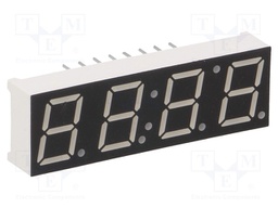 Display: LED; 7-segment; 10mm; 0.39"; No.char: 4; green; 2.8÷4mcd