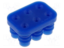 Gasket for wire; Universal MATE-N-LOK; 6.35mm; PIN: 6; Layout: 2x3